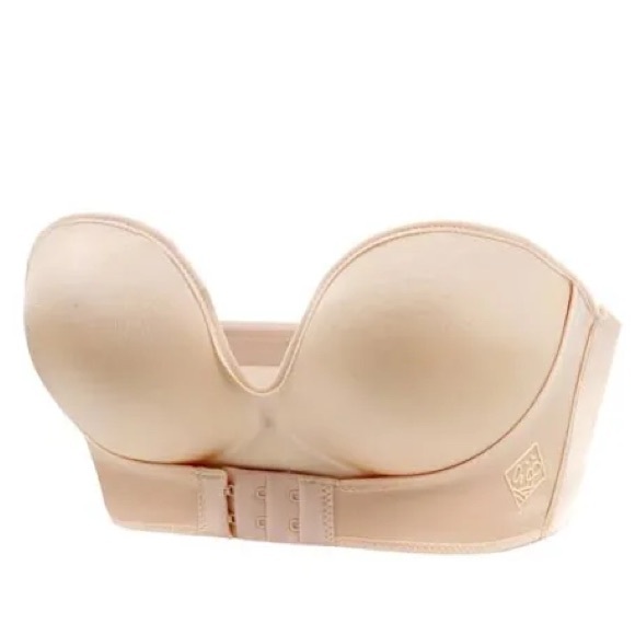 NIB Magic Strapless Front Buckle Bra Beige 34A - Picture 2 of 6